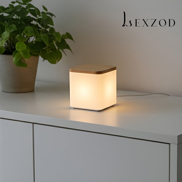 침실에 놓인 북유럽 감성 조명