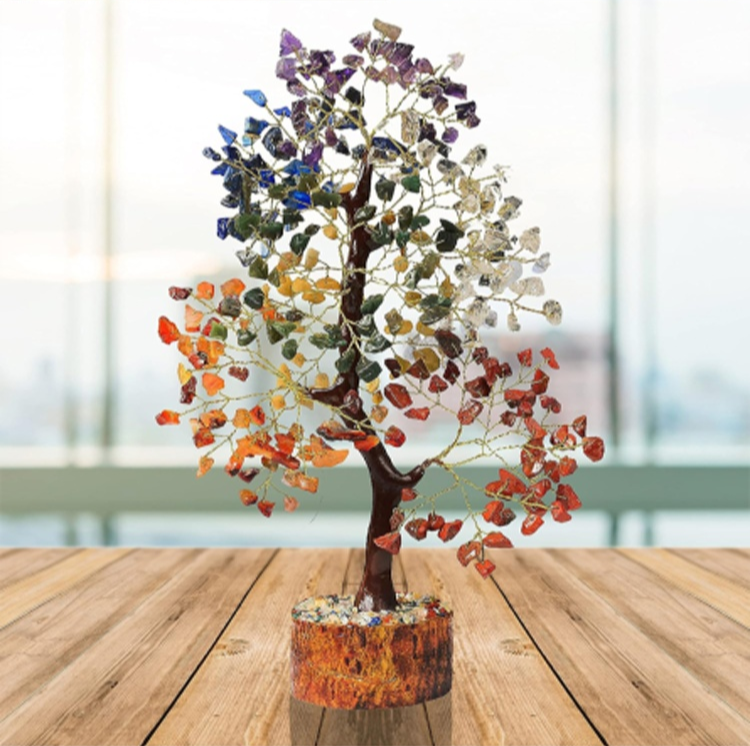 天然クリスタルツリーのホームデコレーション