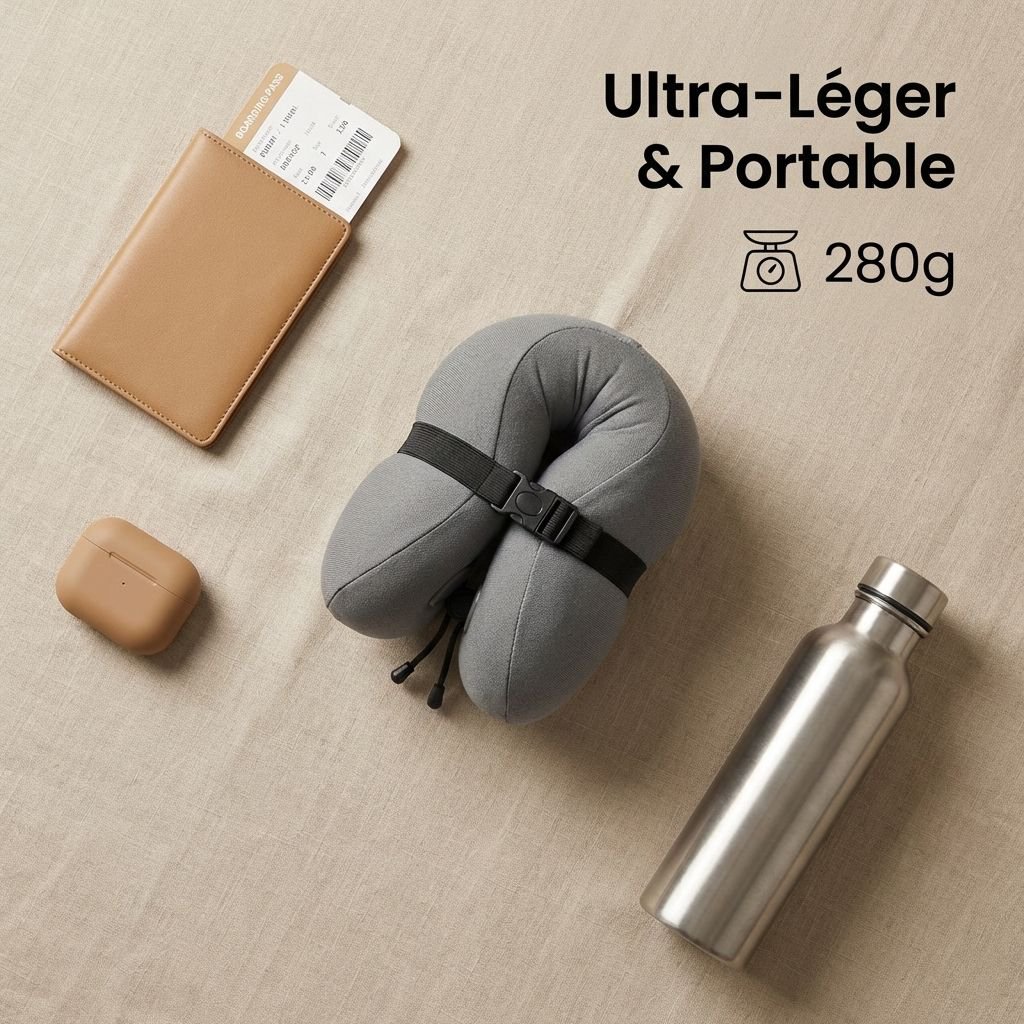 Oreiller de soutien cervical en forme de U