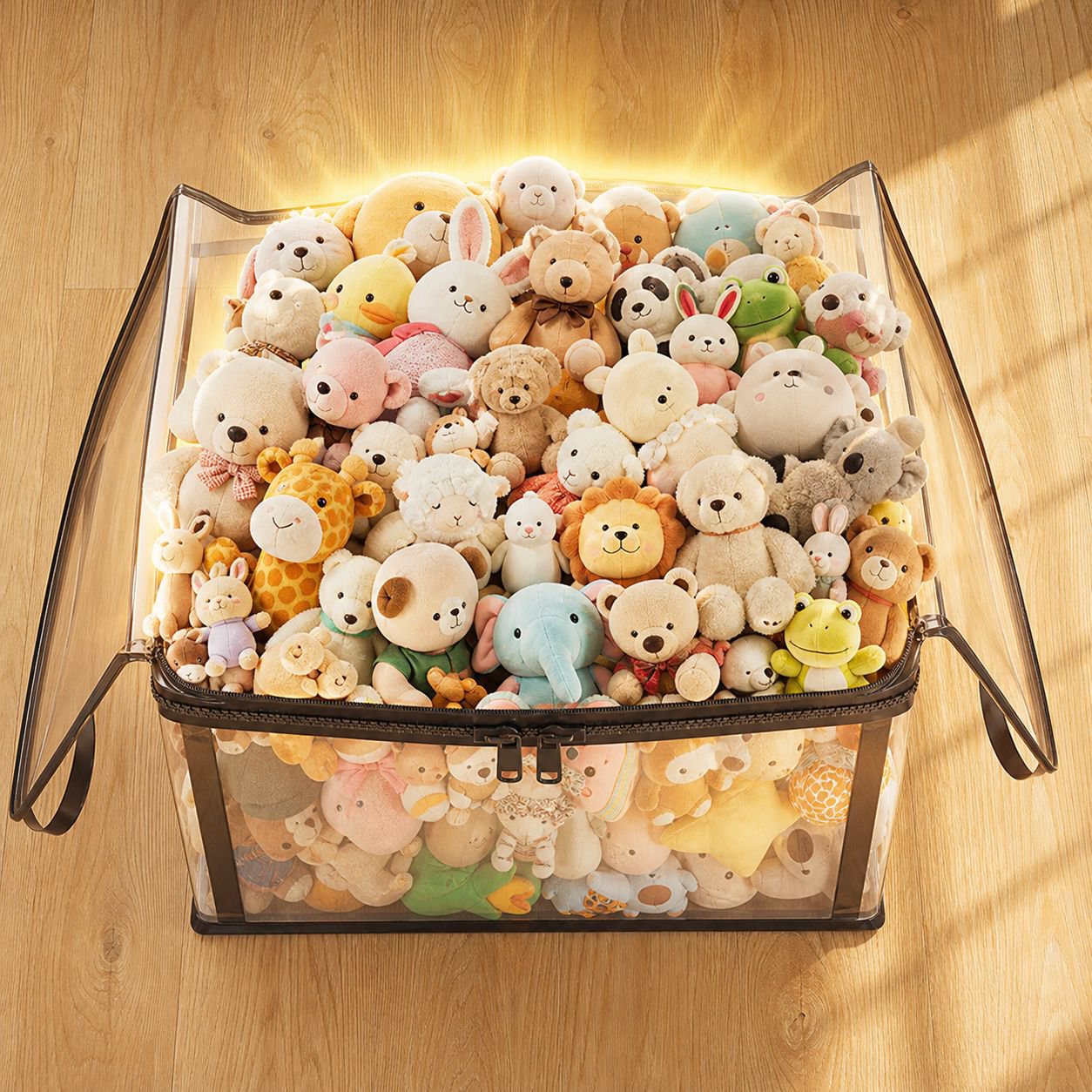 Decorative storage basket blending with home decor