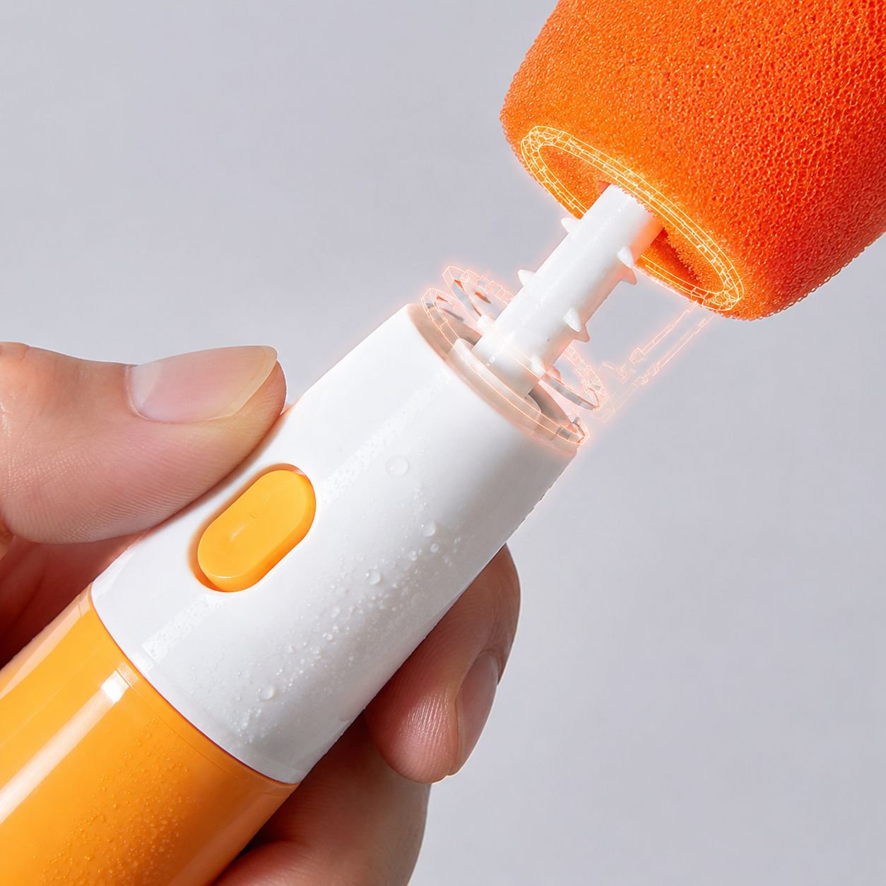 Brosse à gobelet à long manche 3-en-1 nettoyage sans angle mort