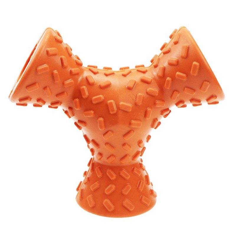 Pet Toy Rubber Squeaky Rugby Ball