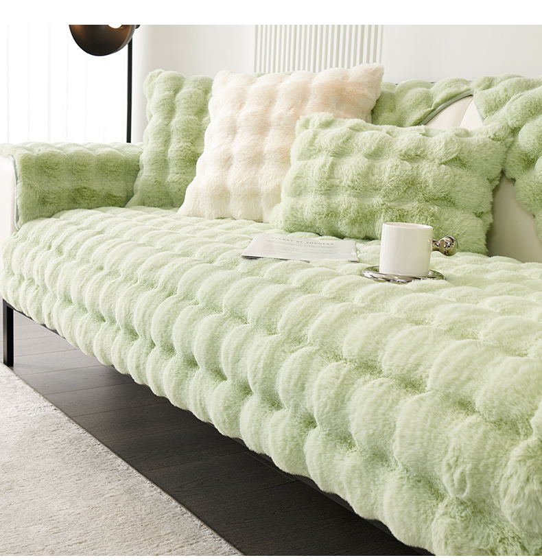 ソファ用滑り止め付き厚手布カバー