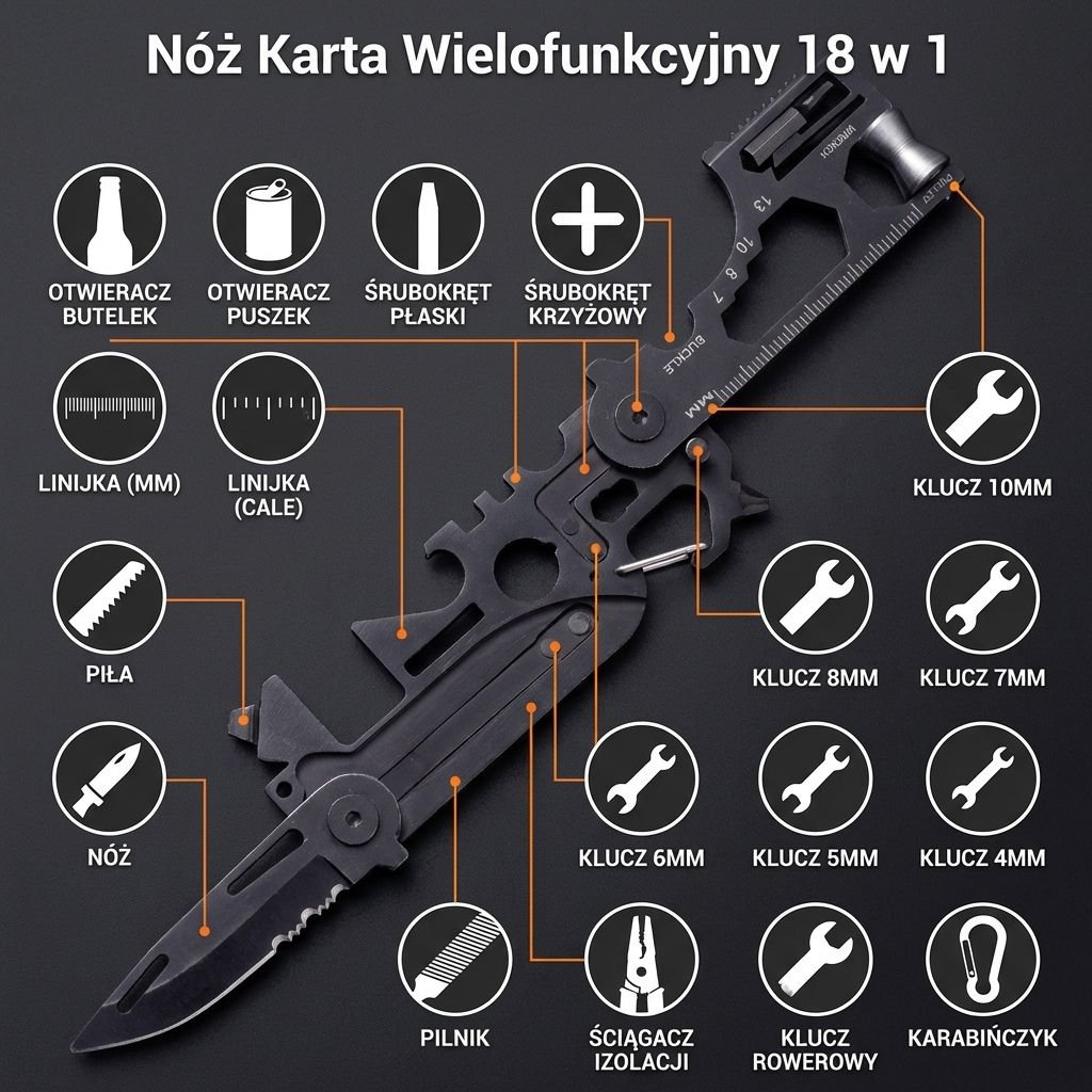 Wielofunkcyjny nóż do kart