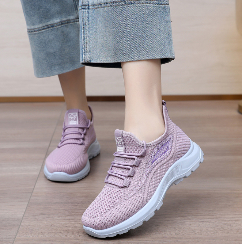 春の新作レディース通気性カジュアルシューズ正面画像
