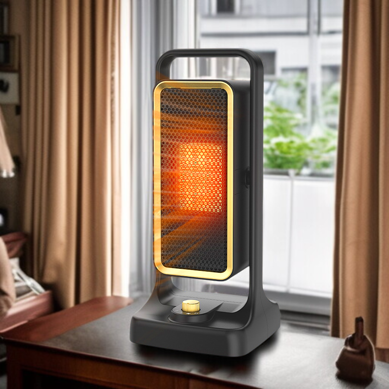 家庭用温風ヒーター 卓上型 省エネ暖房機の正面写真