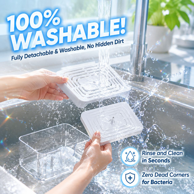 Dispensador automático de jabón multifuncional, fácil de presionar, ideal para limpieza de cocina
