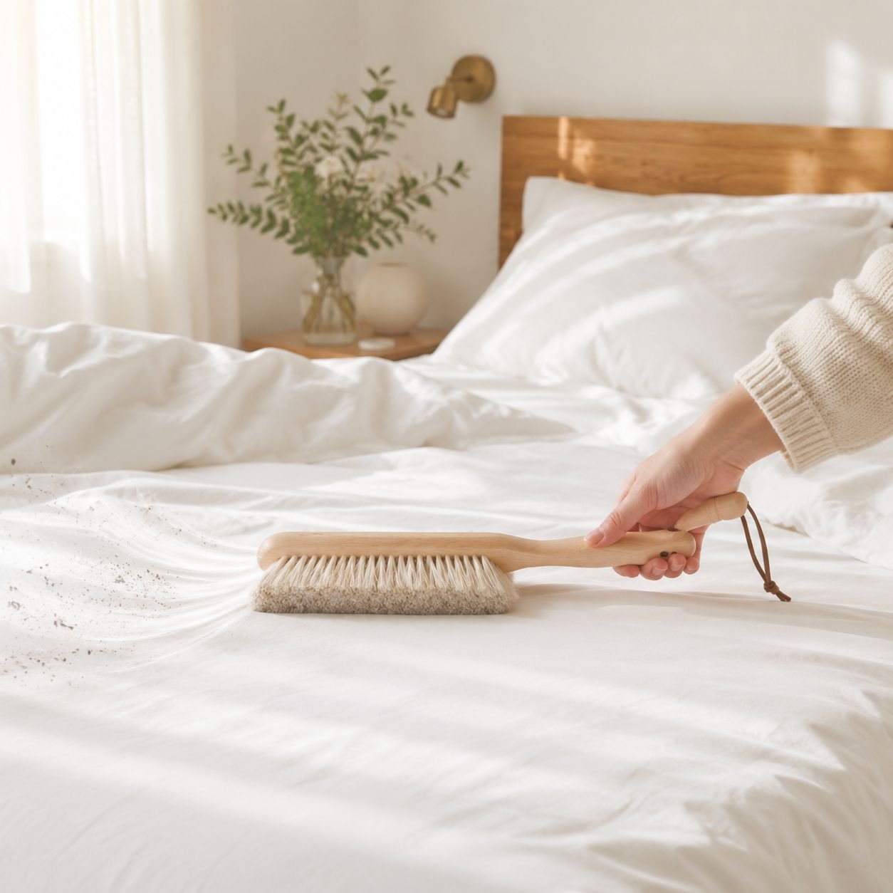 Cepillo para barrer cama, cepillo para el cuidado de la ropa, cuidado de abrigos de lana