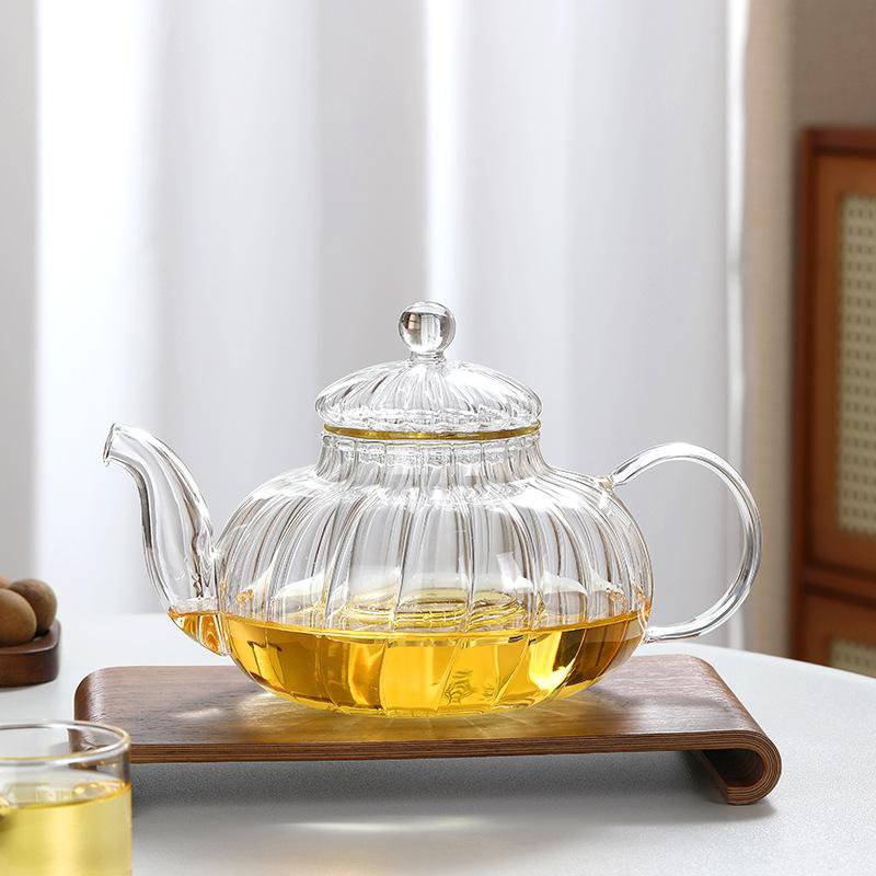 耐熱玻璃南瓜花茶壺