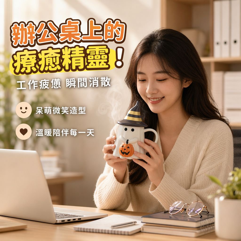 魔法南瓜精靈馬克杯 萬聖節幽靈情侶杯