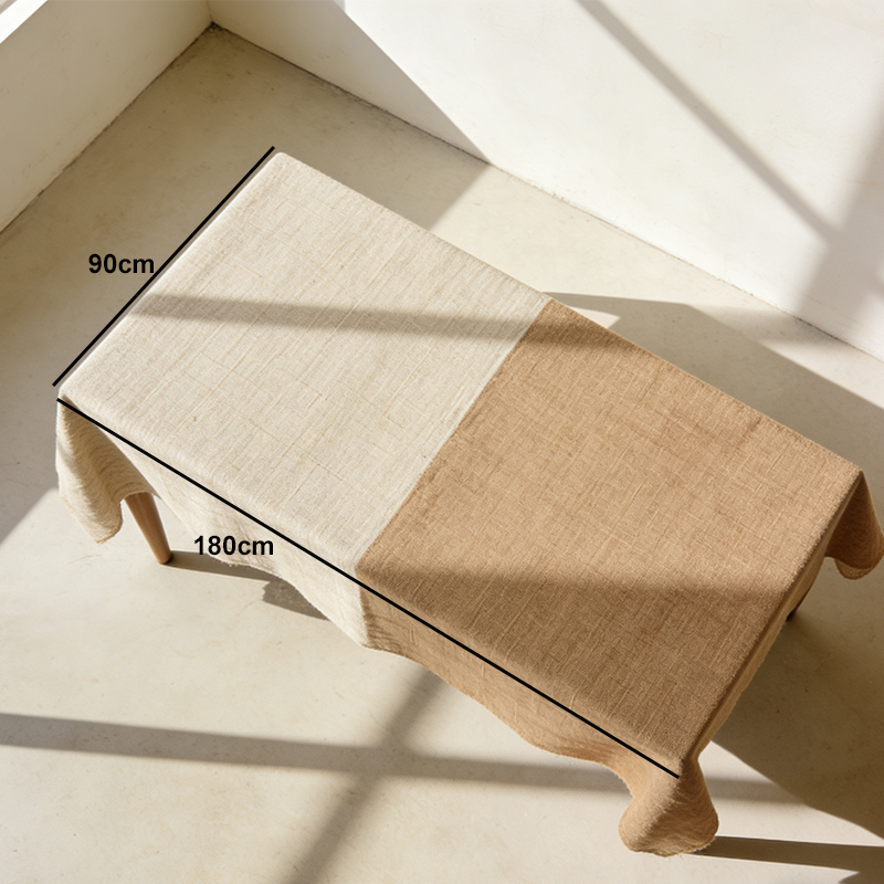 내추럴 패턴 테이블보 인테리어 예시