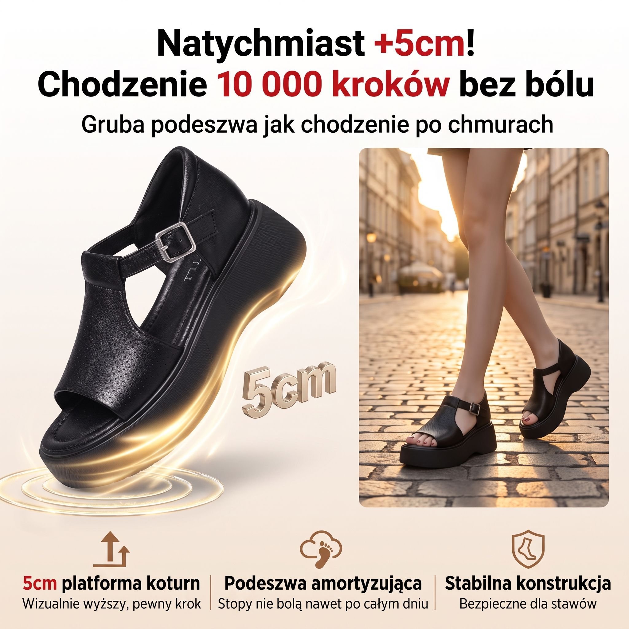  z odkrytymi palcami, wiązane, z klamrą, antypoślizgowe