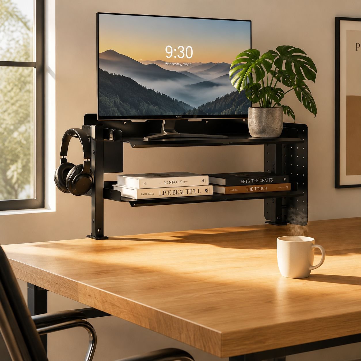 JMY-DIY Storage Trend: DIY Desktop Storage Rack, Upgraded Desktop Shelf, Desk Storage Rack, Home Mul