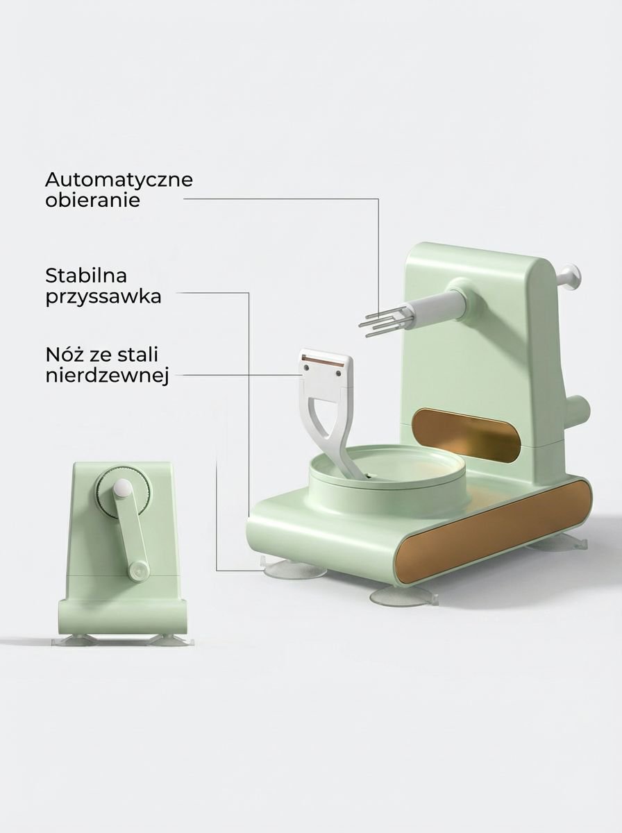 Szybka obieraczka do jabłek na stole kuchennym