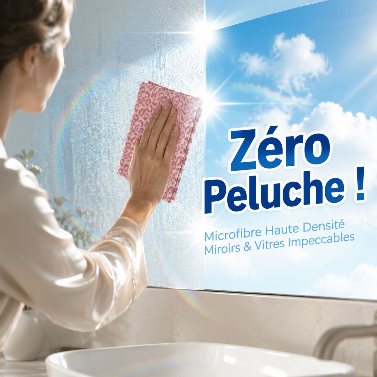 Lingette de nettoyage cuisine & salle de bain, essuie-mains et vaisselle