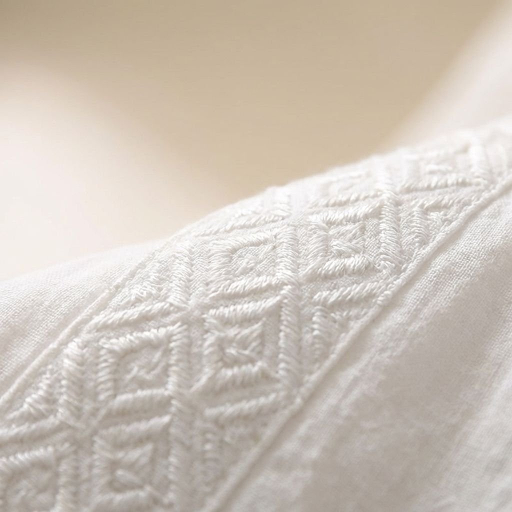 ゆったり紐付き 上品刺繍 チャイナボタン切り替え 七分袖トップス