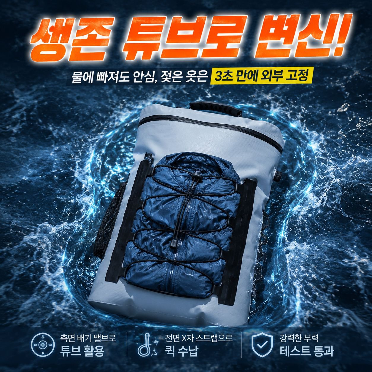 25L 방수 수납 가방 해변 캠핑 래프팅 전용
