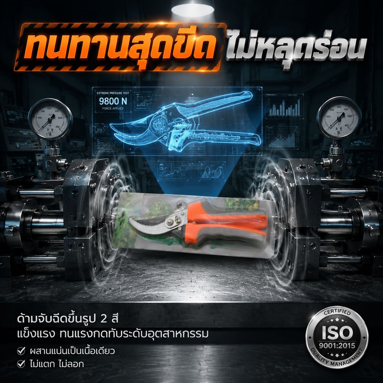 กรรไกรตัดกิ่งสำหรับสวน เครื่องมือแต่งกิ่งไม้ อเนกประสงค์ กันลื่น ประหยัดแรง