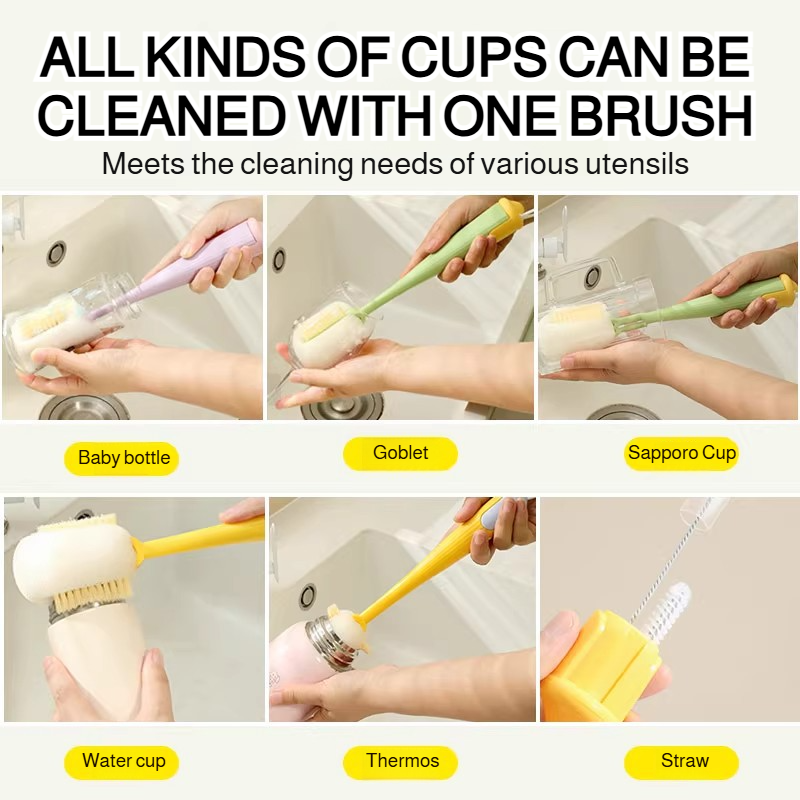 JMY-3-in-1 Long Handle Water Cup Cleaning Brush