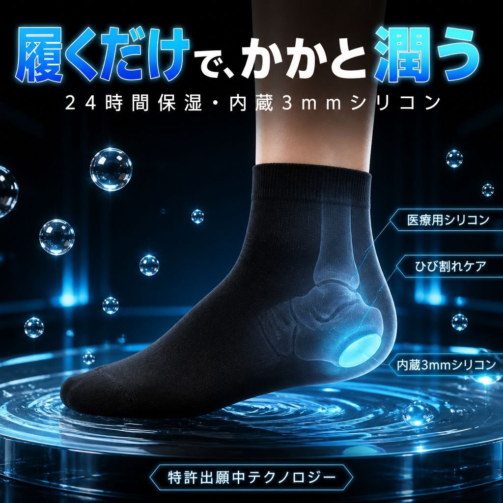 かかとひび割れ防止ソックス