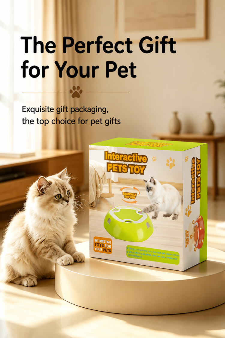 Interactive retractable cat toy for everyday entertainment