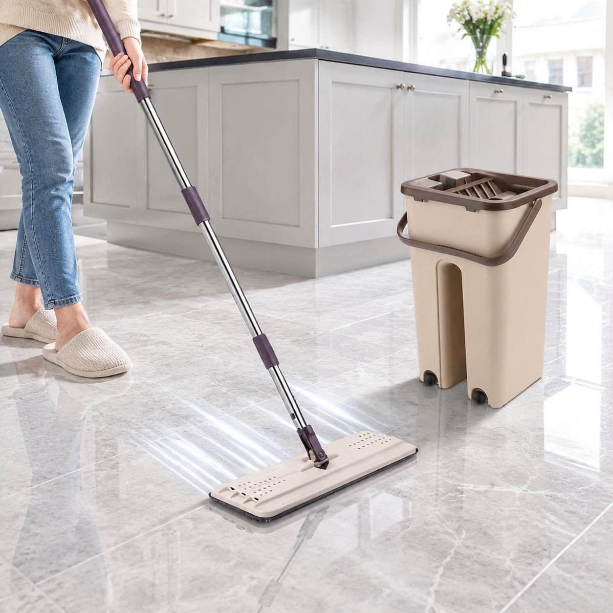 Touchless Mop Bucket for Home Cleaning