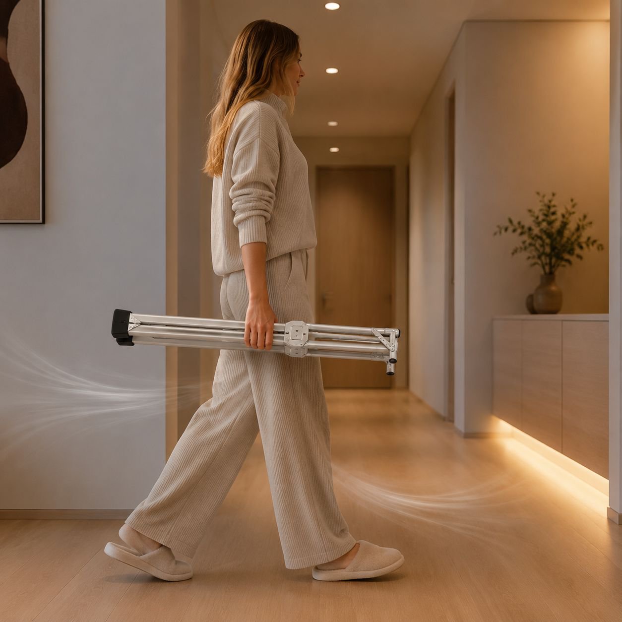 Modernes und elegantes Design Wäscheständer aus Edelstahl