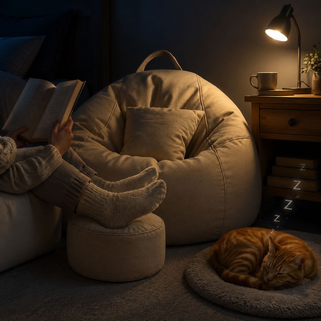 Small sleeping recliner for balcony and tatami spaces