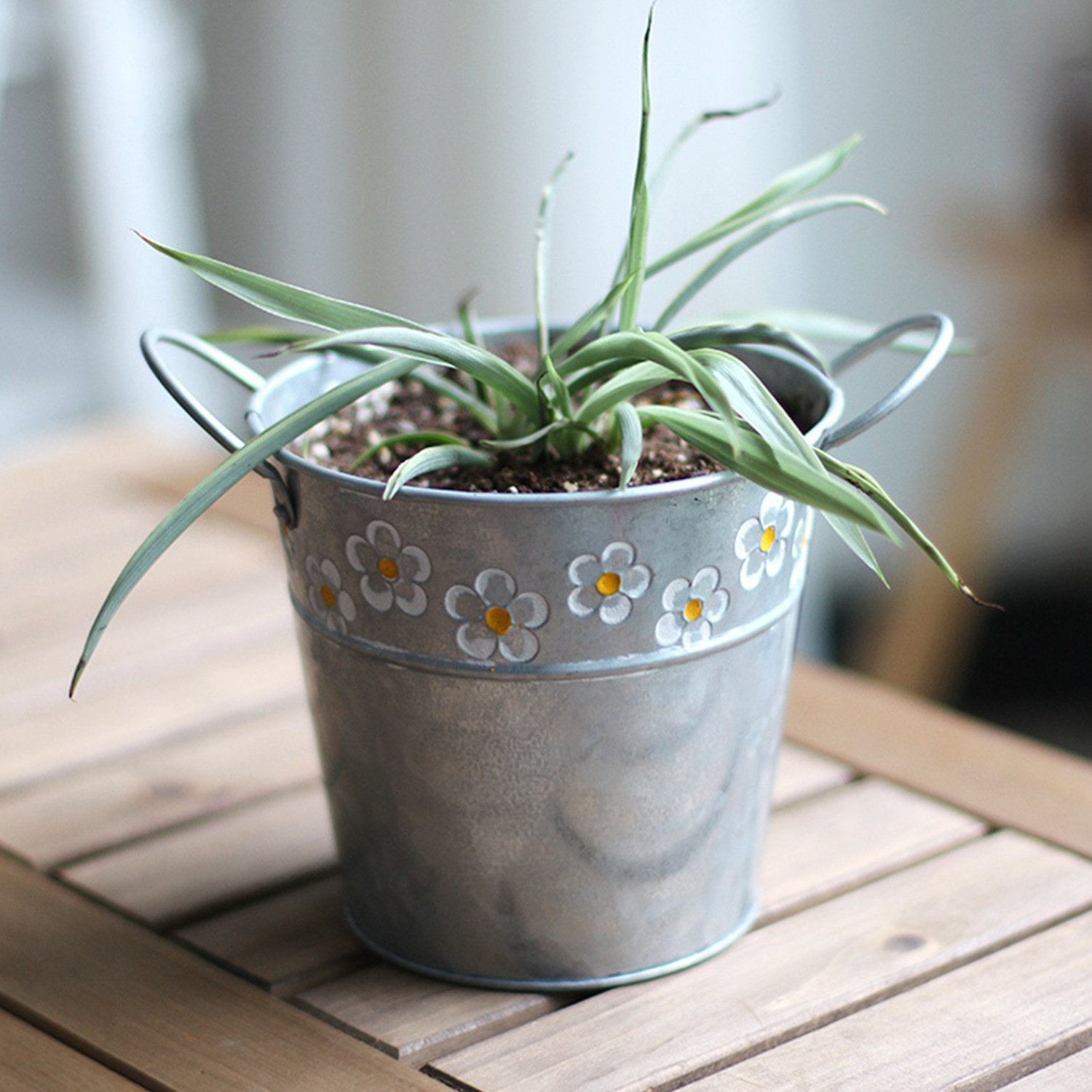 Vase en métal pour fleurs séchées et fraîches