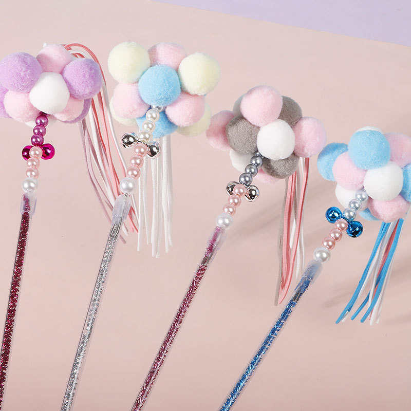 Interactive Plush Teaser Wand Set for Cats