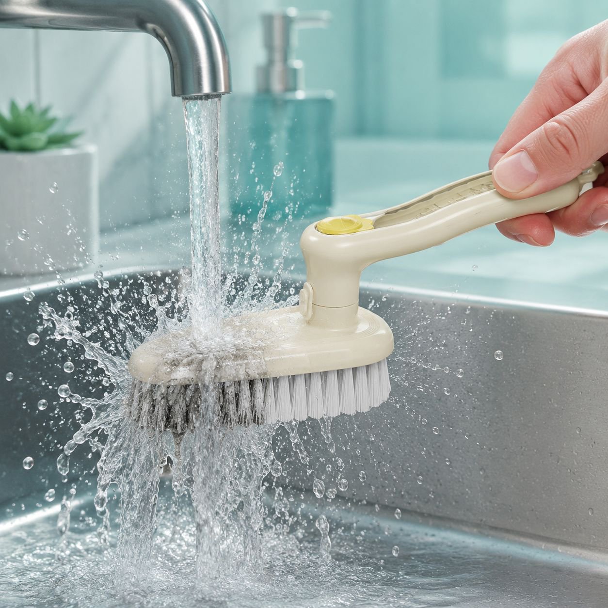 Multi-purpose encrypted brush for home use