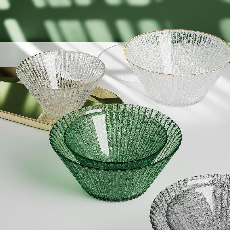 Heat-resistant Transparent Glass Bowl