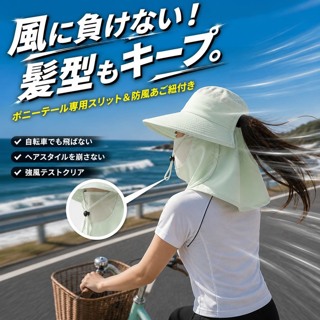 アウトドア用日焼け防止サンバイザー