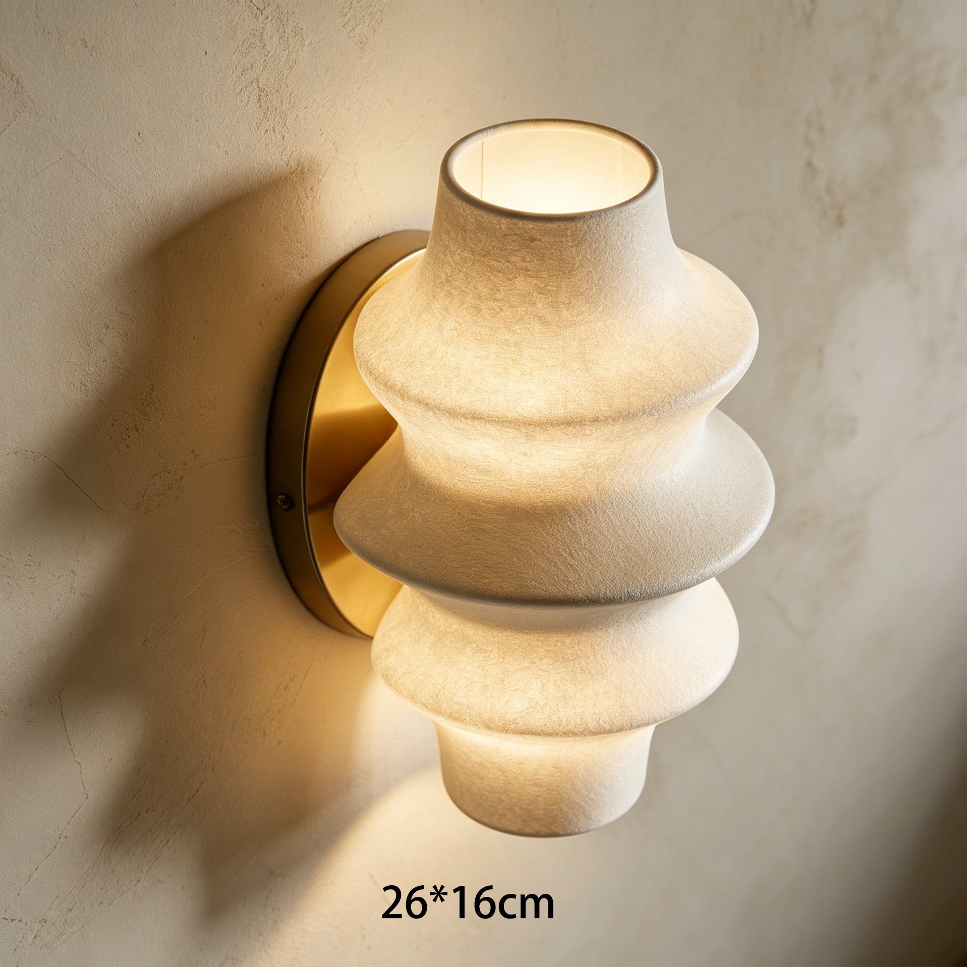 Milky White Wall Lamp Installed in Living Room