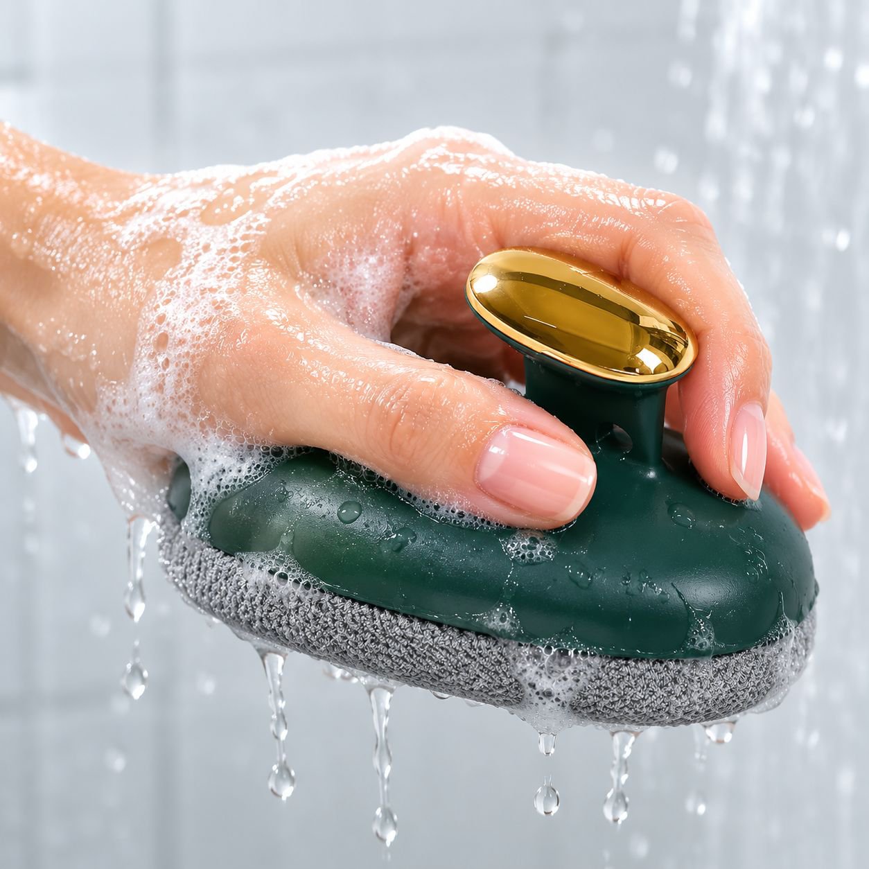 Serviette de bain nettoyante puissante, douce pour la peau