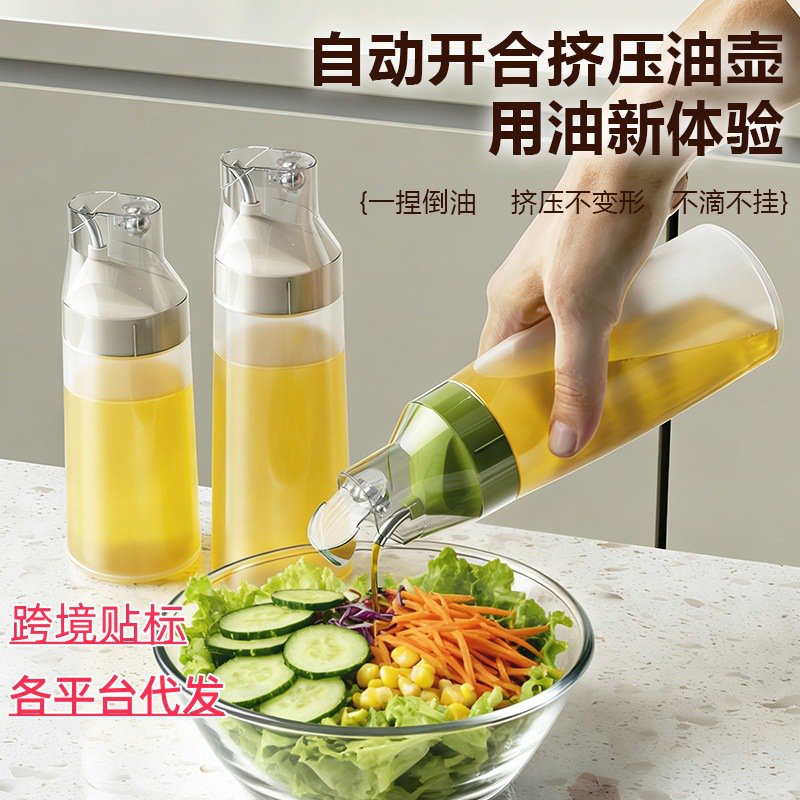 Botella dispensadora de aceite con apertura automática