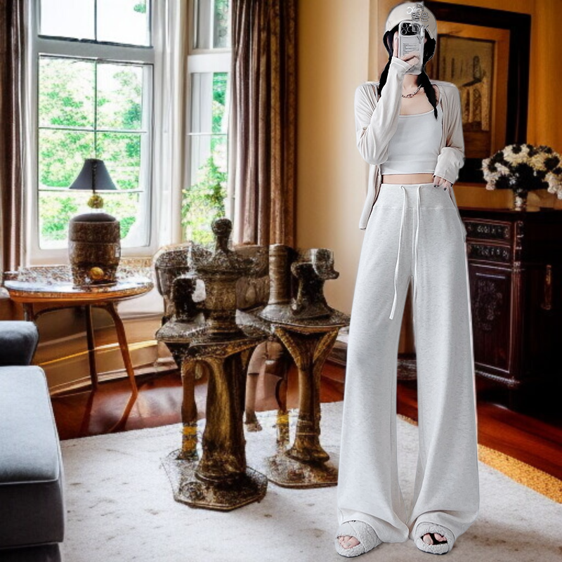 하이웨스트 슬림핏 팬츠 착용샷