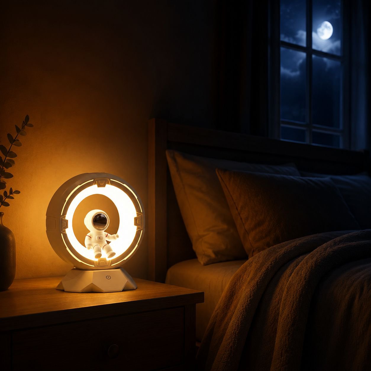 Gift box packaging of cartoon astronaut night light