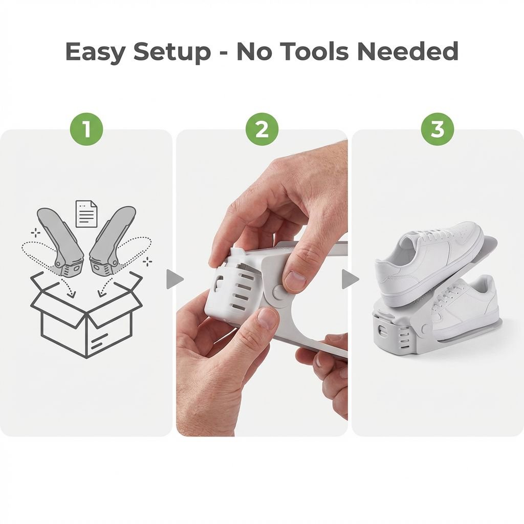 Neuer verstellbarer Schuhschrank und Schuhregal