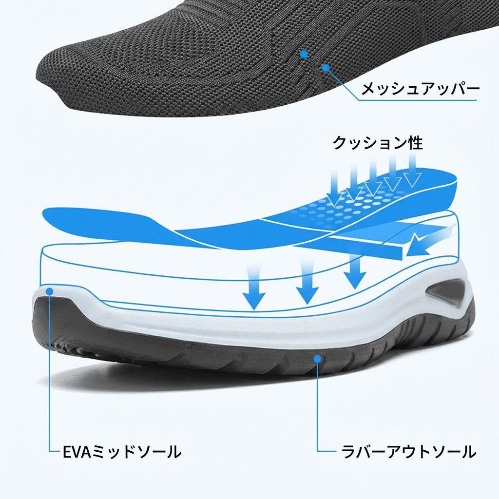 軽量カジュアルウォーキングシューズ