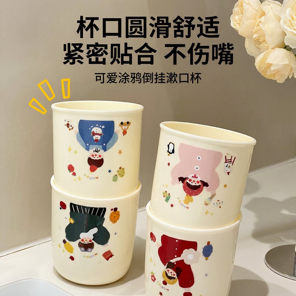 펀치리스 자석 걸이 칫솔 컵 선반