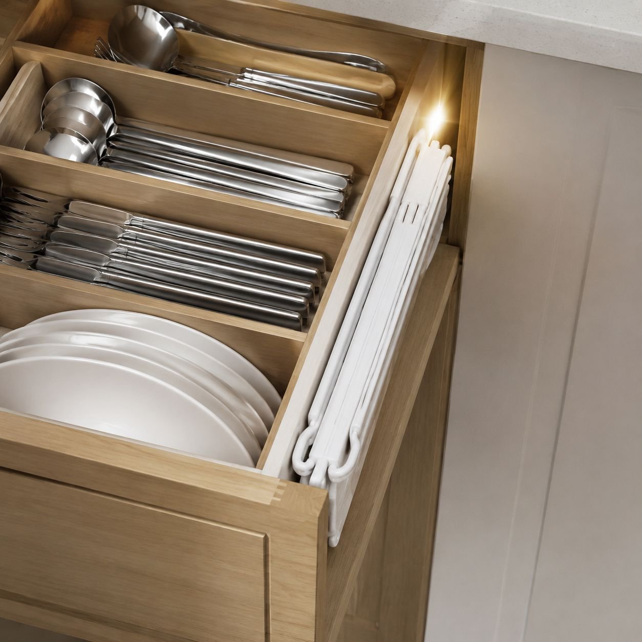 Round Kitchen Microwave Storage Shelf