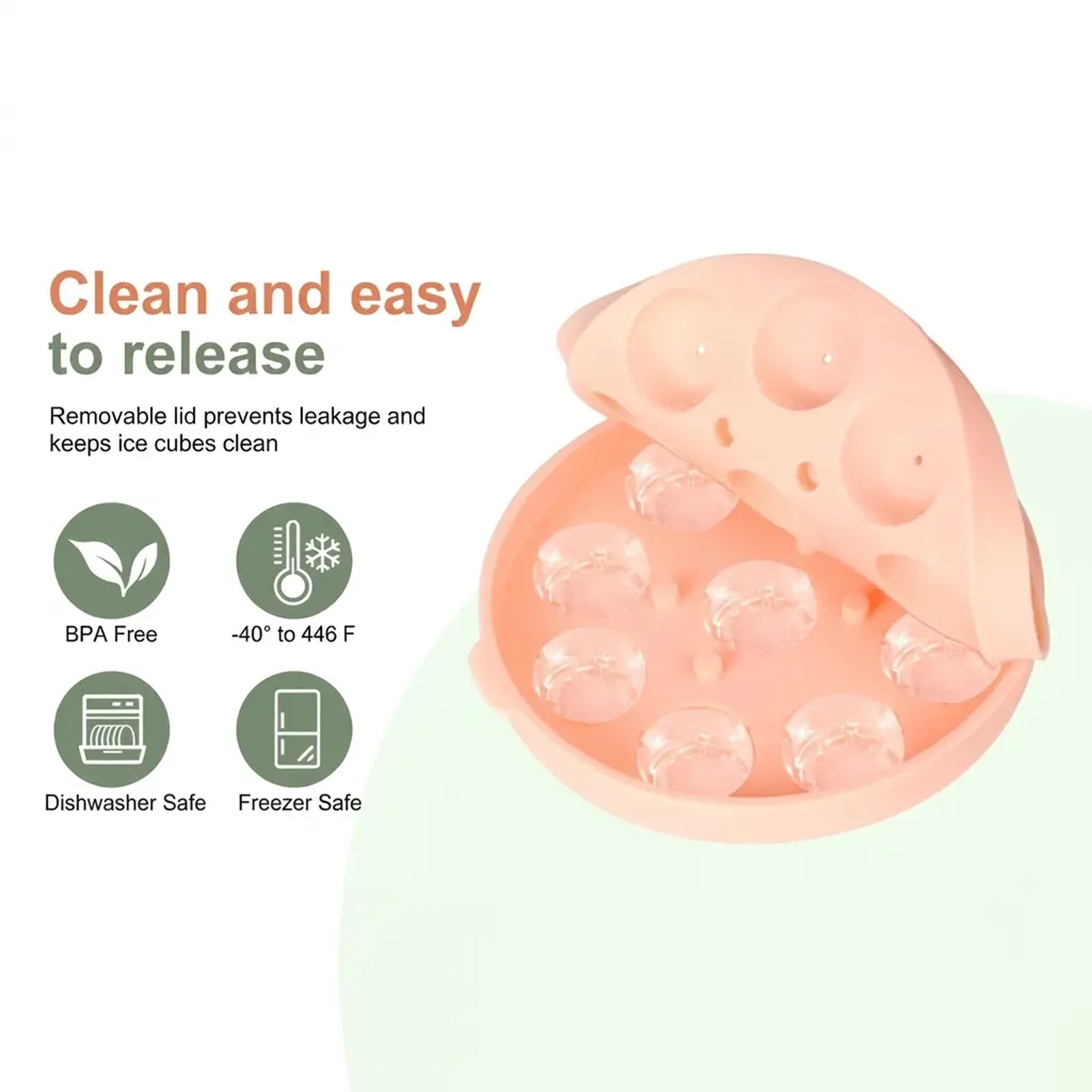 Glaçons en forme de rose réalisés avec le moule en silicone