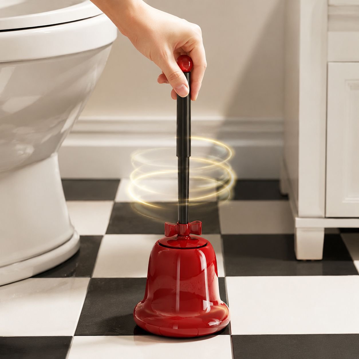 Stehende Toilettenbürste mit langem Stiel und Frischhaltefunktion