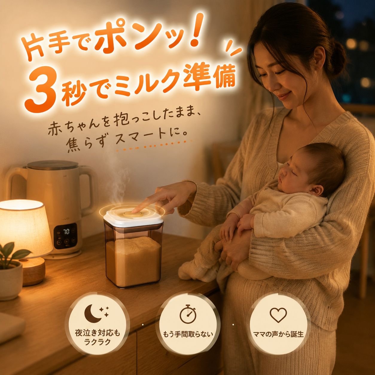 密封防湿粉ミルクケース・米粉ケース 外出用多機能分装容器