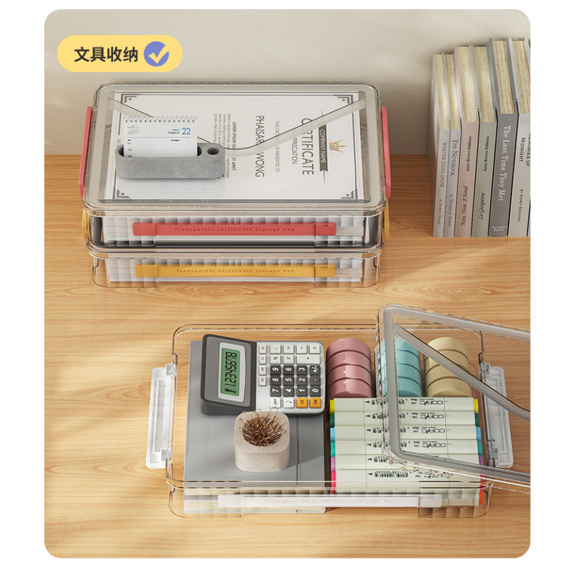 Transparent Desktop Storage Box for Home Use