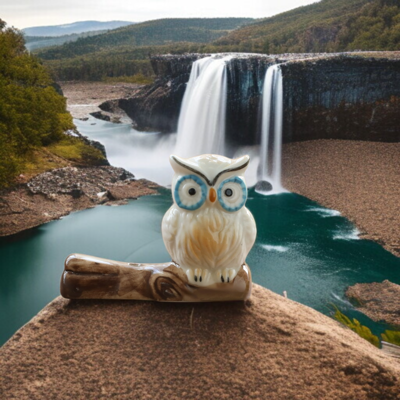 フクロウ鳥のお香スティックミニホルダー正面画像