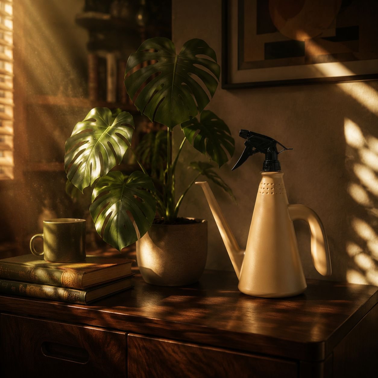 Ergonomic handle on the dual-purpose spray pot