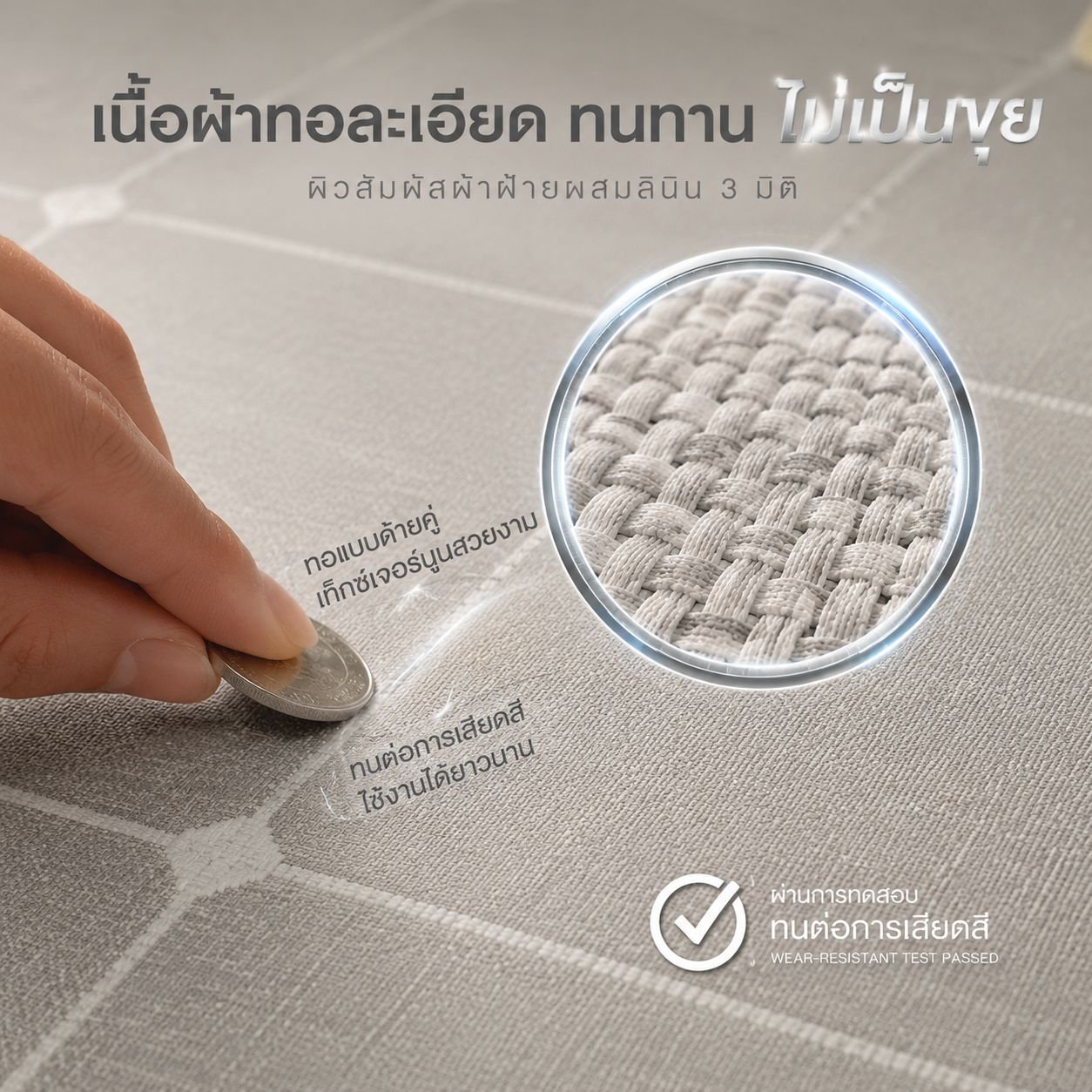 ผ้าปูโต๊ะสี่เหลี่ยมผืนผ้า เรียบหรู ประณีต ผลิตจากผ้าฝ้ายและลินิน