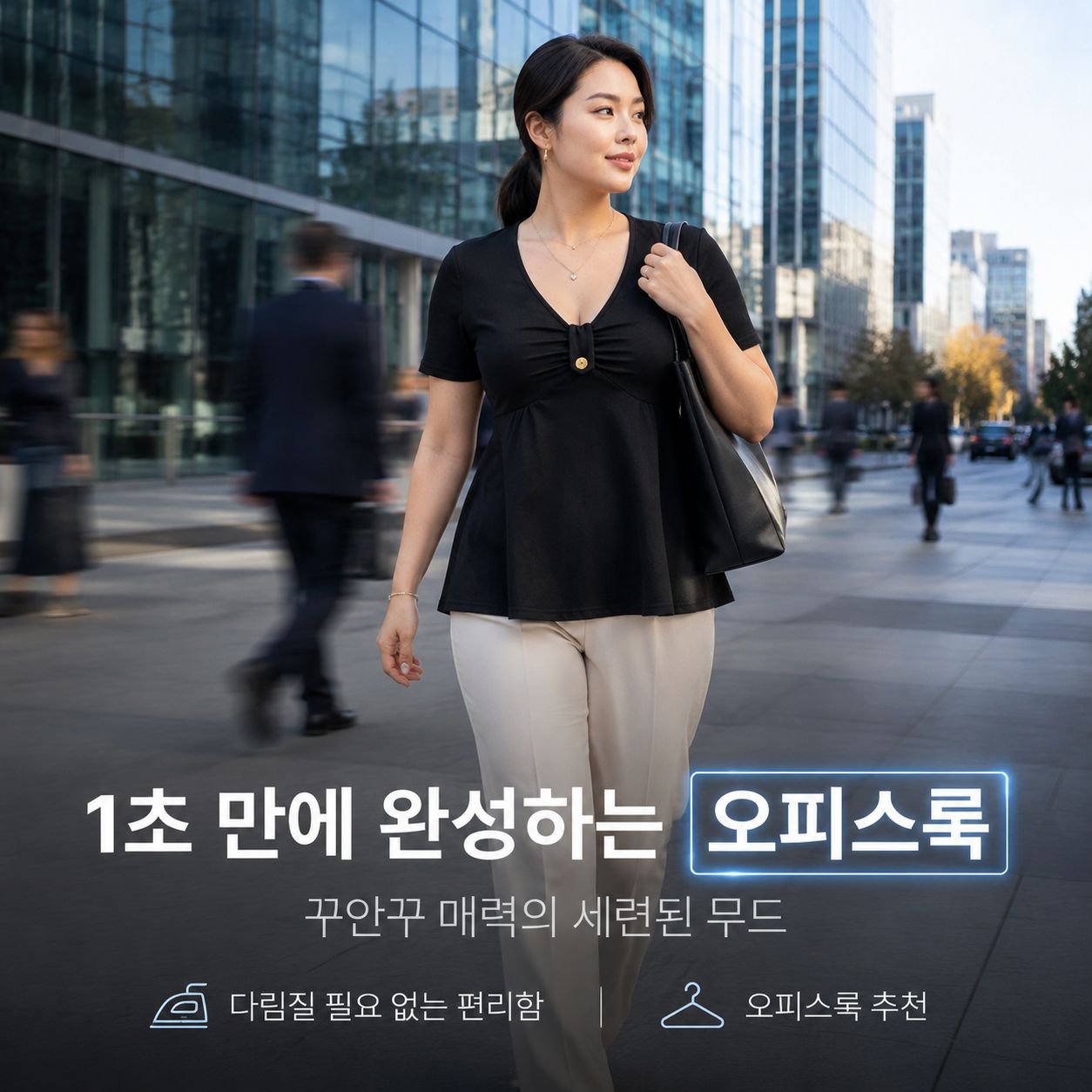 빅사이즈 V넥 버튼 반팔 상의, 패션 슬림핏 솔리드 티셔츠